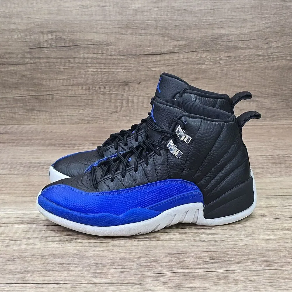 Nike Air Jordan 12 Retro Hyper Royal Women's Sz 6 Black Blue Shoes (AO6068-004)